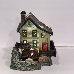 Dickens Collectables Water‎ Wheel Mill Christmas Village Victorian Series 1998